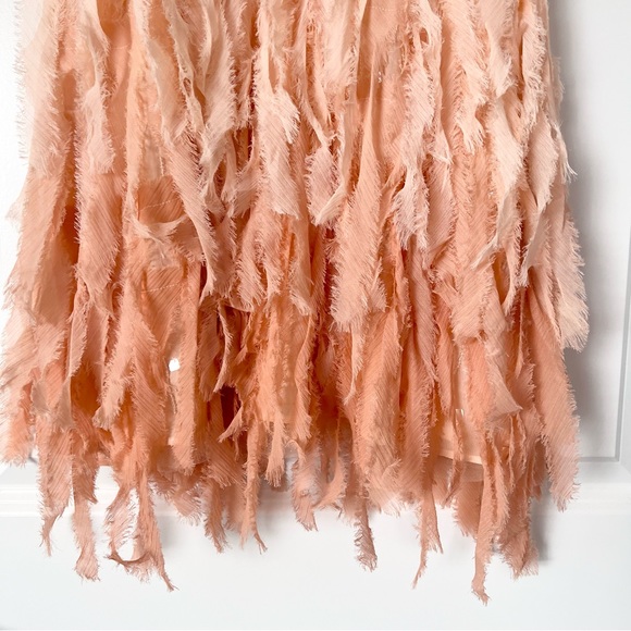 FREE PEOPLE Peach Ombre Chiffon & Lace Slip Dress - Picture 5 of 8